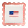 Gingham Flag Paper Plate