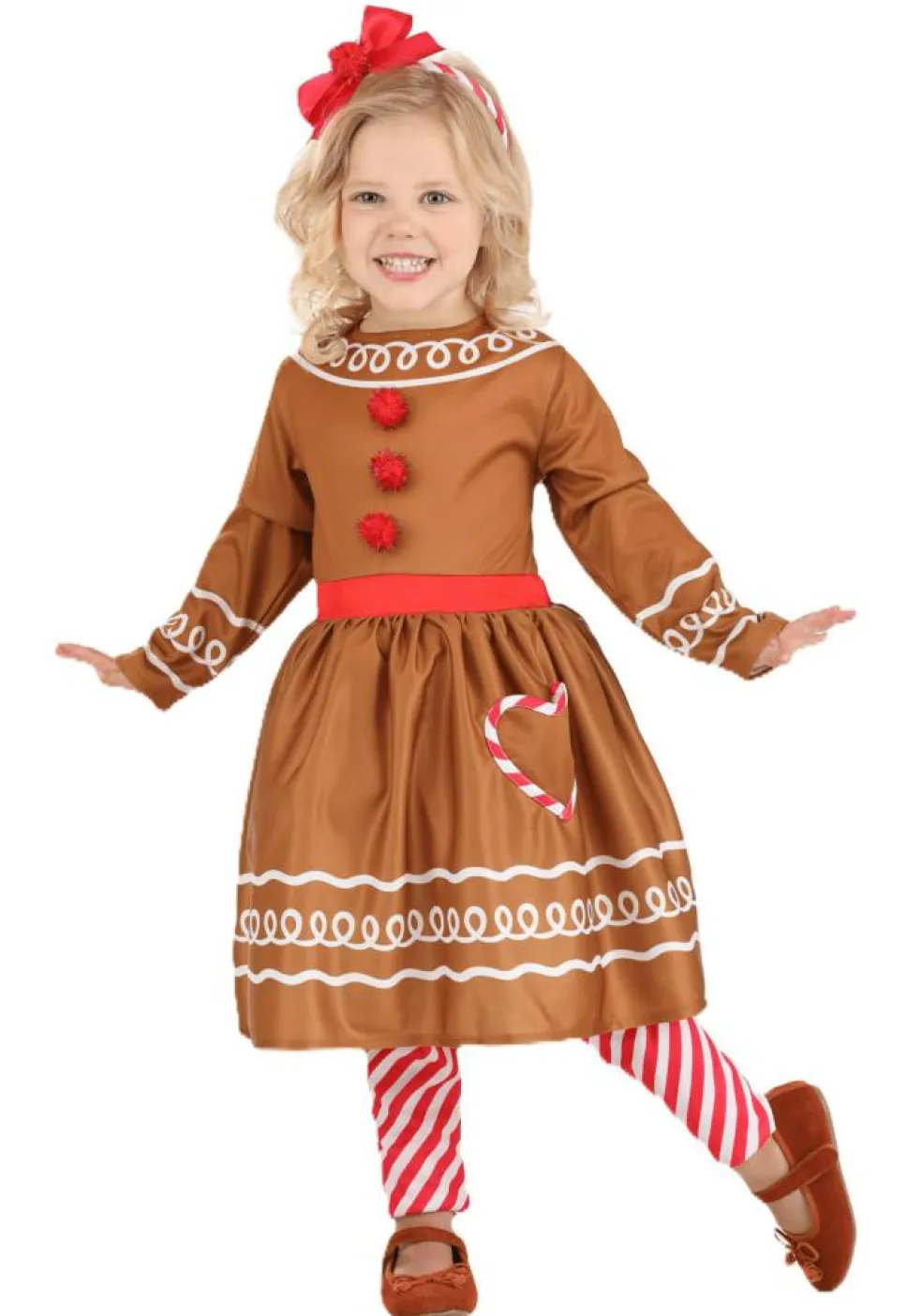 Girl's Toddler Gingerbread Costume Dress