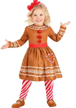 Girl's Toddler Gingerbread Costume Dress