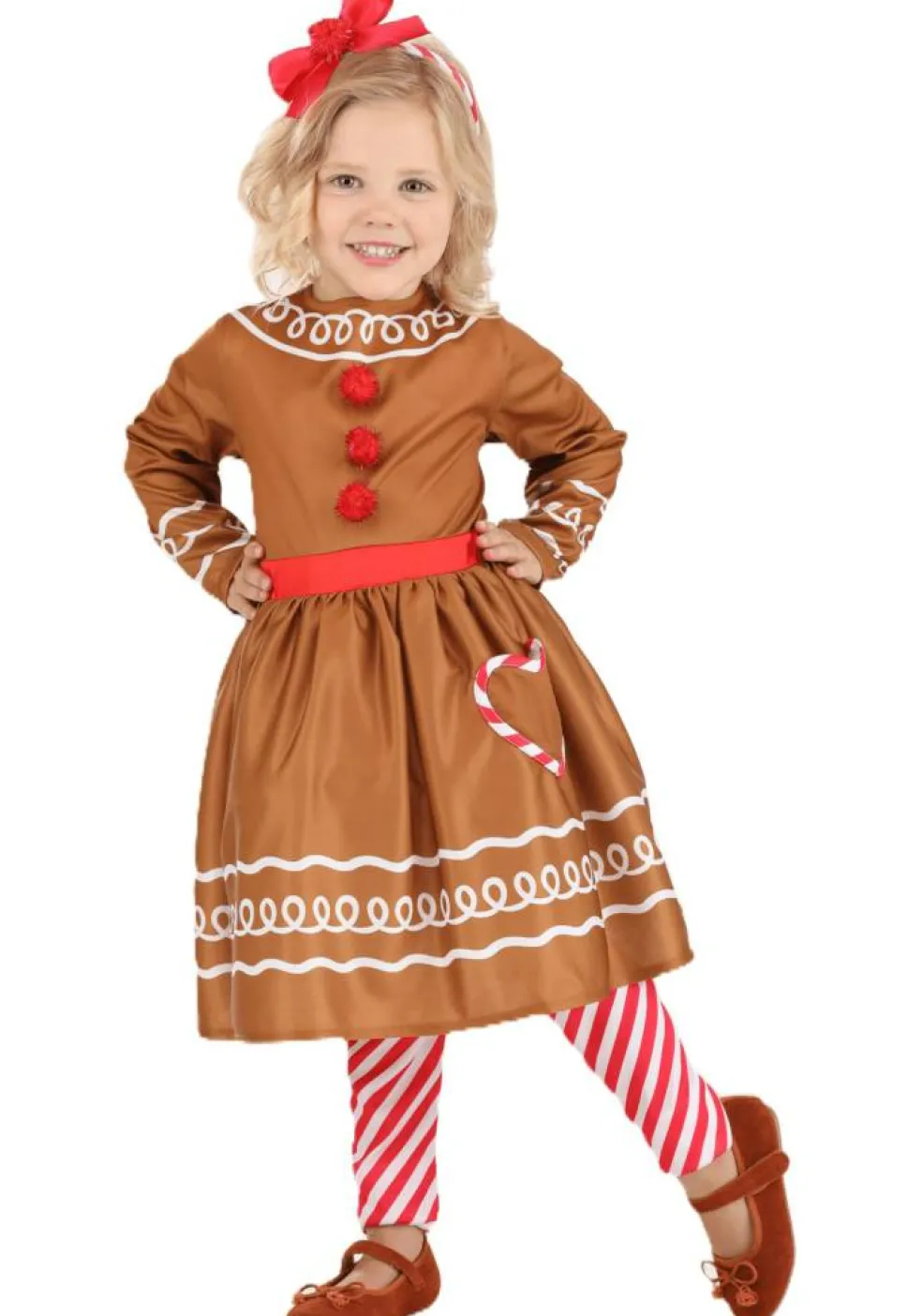 Girl's Toddler Gingerbread Costume Dress