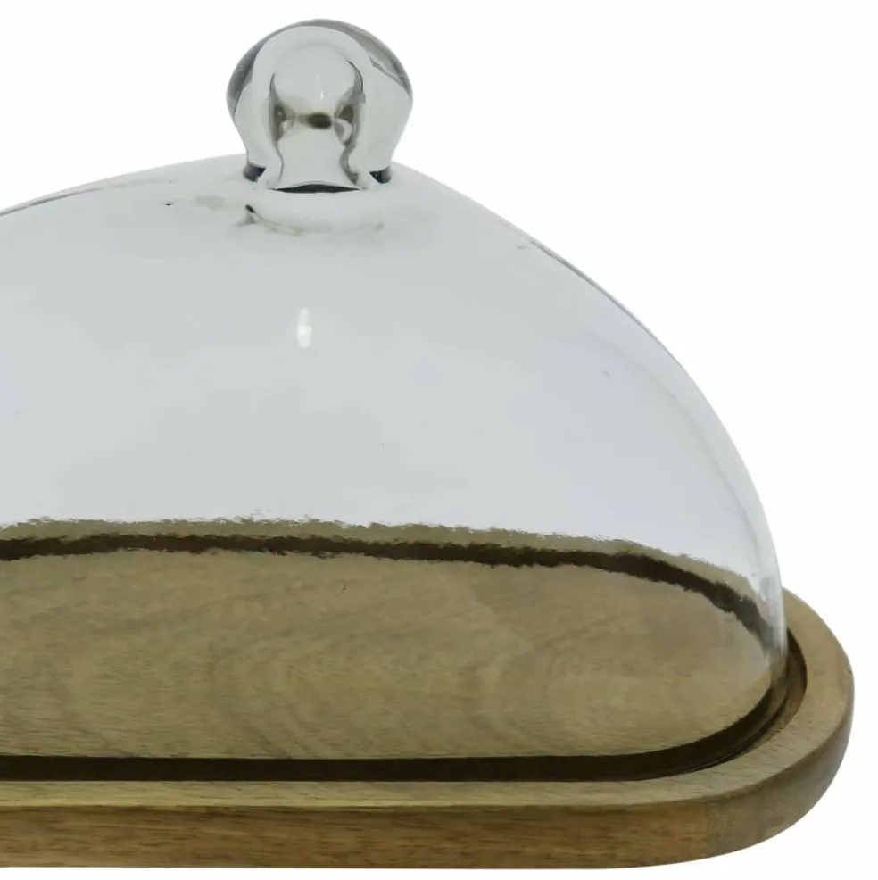 Glass Cloche & Wood Tray by Ashland®
