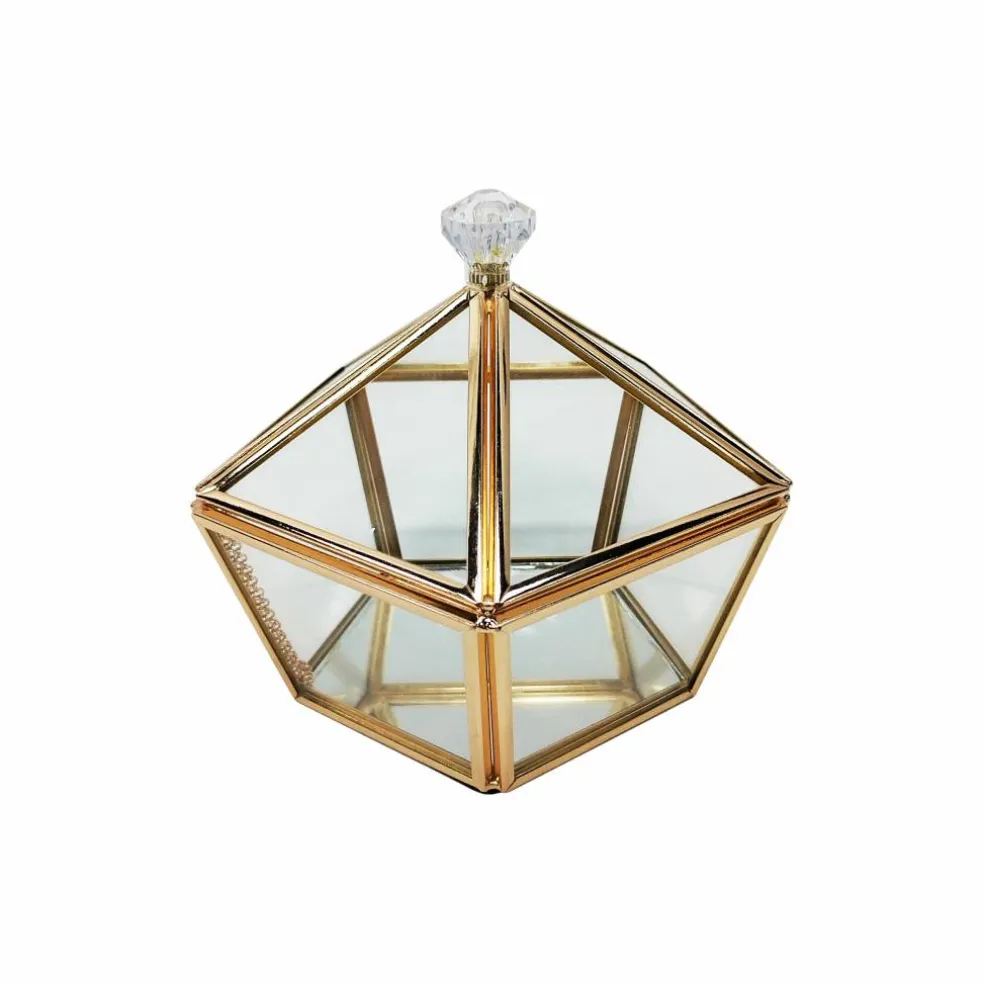 5" Glass Diamond Trinket Box by Ashland®