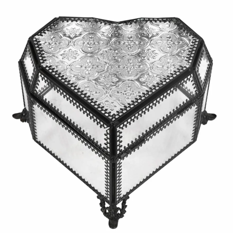 8.5" Glass Heart Terrarium by Ashland®