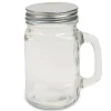 Glass Mason Jar With Handle & Lid, 16oz., 12ct.