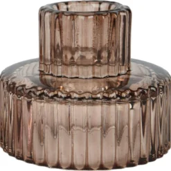 Glass Reversible Candle Holder -