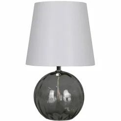 13" Glass Sphere Table Lamp with White Fabric Shade by Ashland®