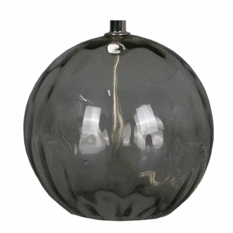 13" Glass Sphere Table Lamp with White Fabric Shade by Ashland®