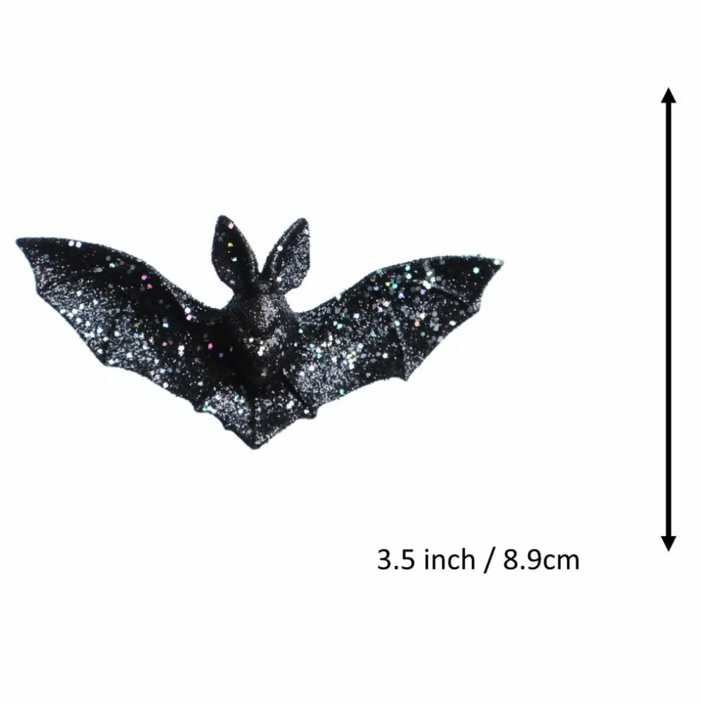 3.5" Glittered Black Plastic Bats, 2ct. by Ashland®