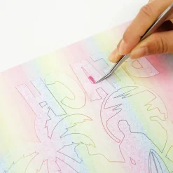 Glitter Rainbow Stripes Heat Transfer Vinyl by Make MarketĀ®