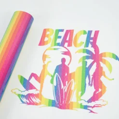 Glitter Rainbow Stripes Heat Transfer Vinyl by Make Market®