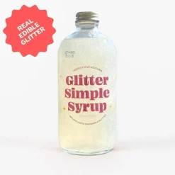 Glitter Simple Syrup, 16 fl oz for Cocktails with Edible Glitter