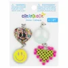 Glittery Heart, Peace Sign, Smiley Face & Melted Bead Heart Charms by Creatology™