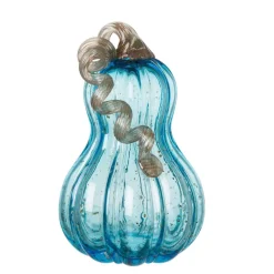 Glitzhome® Blue Glass Pumpkin Set