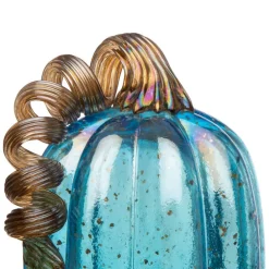 Glitzhome® Blue Glass Pumpkin Set