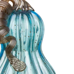 Glitzhome® Blue Glass Pumpkin Set