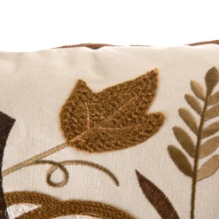 Glitzhome® Cotton Embroidered Pumpkin Pillow Cover