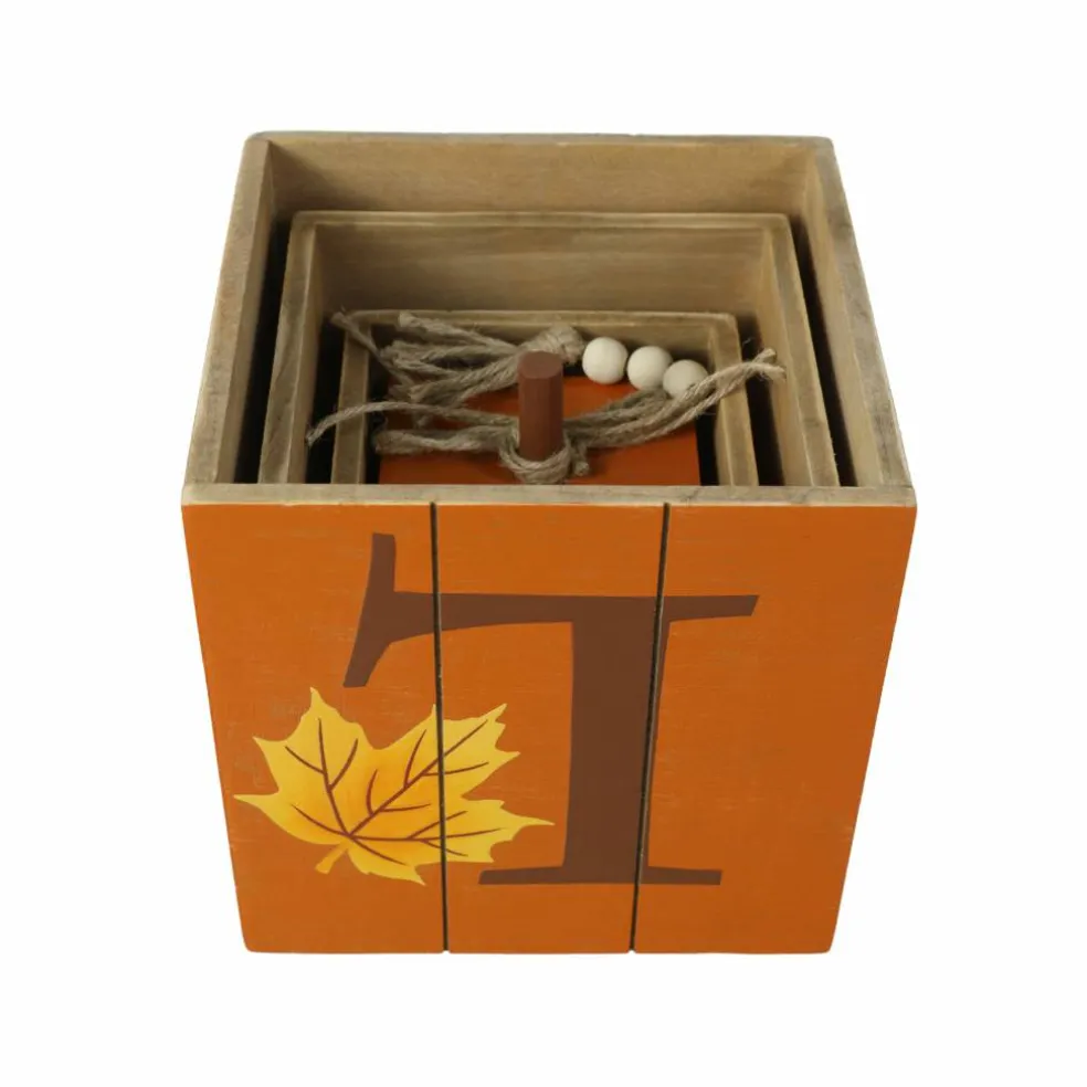 Glitzhome® 25.5" Double-Sided Wood Fall & Halloween Porch Décor