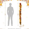 Glitzhome® 72" Fall Dahlia Pumpkin, Leaf and Berry Garland