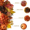 Glitzhome® 27" Fall Dahlia, Pumpkin, Leaf & Berry Swag
