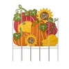 Glitzhome® 41.75" Fall Metal Pumpkin Patch Combo Yard Stake