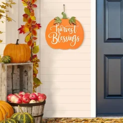 Glitzhome® 24" Fall Metal Pumpkin Yard Stake