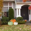 Glitzhome® 23.75" Fall Metal Stacked Pumpkin Yard Stake