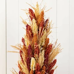 Glitzhome® 38" Fall Multi-Colored Sorghum Porch Tree