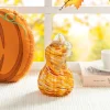 Glitzhome® 8.5" Fall Multi Stripes Glass Gourd