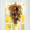 Glitzhome® 27" Fall Pumpkin Leaf Swag