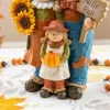 Glitzhome® 10.5" Fall Resin Scarecrow Family Table Decor