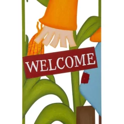 Glitzhome® 41.5" Fall Scarecrow & Corn Combo Metal Yard Stake