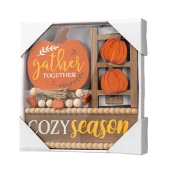 Glitzhome® Fall Wood Word Signs Table Décor Set