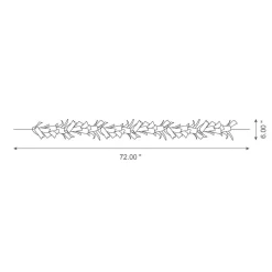 Glitzhome® 6ft. Fall Plaid Fabric Garland
