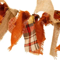 Glitzhome® 6ft. Fall Plaid Fabric Garland