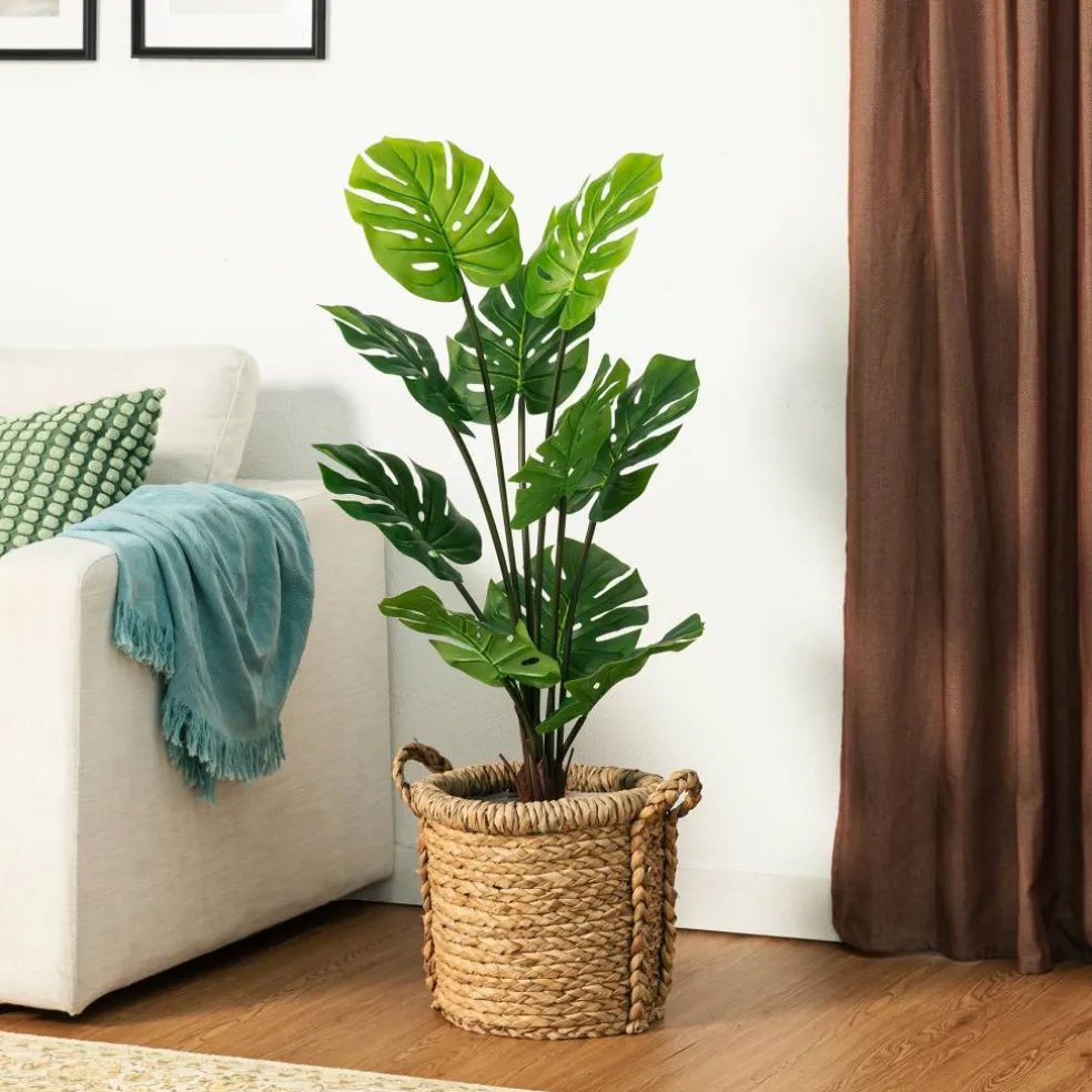 Glitzhome® 3.5ft. Faux Monstera in Pot