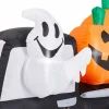 Glitzhome® 8ft. Lighted Inflatable Truck With Jack-O-Lantern Pumpkins Décor