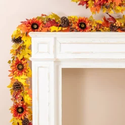 Glitzhome® 12ft Oversized Fall Sunflower Garland