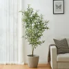 Glitzhome® 6ft. Potted Faux Olive Tree