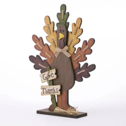 Glitzhome® 'Give Thanks' Turkey Décor