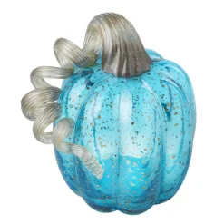 Glitzhome® Glass Pumpkin, Blue