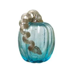 Glitzhome® Glass Pumpkin, Blue