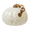 Glitzhome® Glass Pumpkin, Golden & White