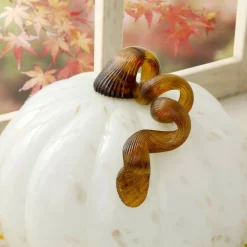 Glitzhome® Glass Pumpkin, Golden & White