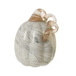 Glitzhome® Gray Marble Glass Pumpkin Set