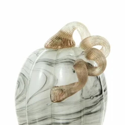 Glitzhome® Gray Marble Glass Pumpkin & Gourd Set