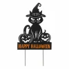 Glitzhome® 30.25" Halloween Metal Silhouette Cat Yard Stake