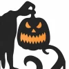 Glitzhome® 34.5" Halloween Metal Silhouette Witches With Cauldron Yard Stake Set