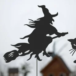 Glitzhome® 36" Halloween Metal Silhouette Yard Stake Or Hanging Décor Set