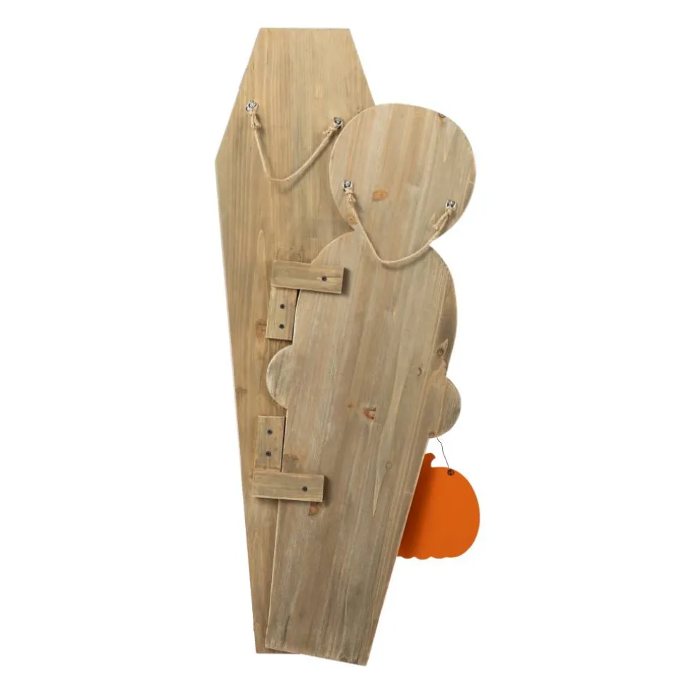 Glitzhome® Halloween Wood Mummy and Welcome Coffin Porch Decor Set