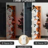 Glitzhome® 42"H Lighted Halloween Wooden Stacked Ghost Porch Sign with Timer
